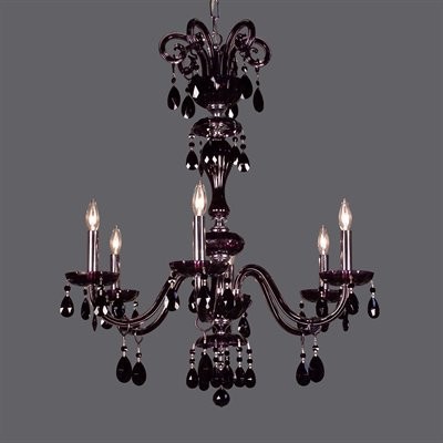 Classic Lighting 82006 CBK Monte Carlo Chandelier in Black with Crystalique Black