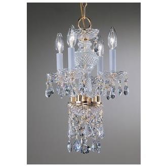 Classic Lighting 8244 GP C Monticello Mini Chandelier in Gold Plated with Crystalique