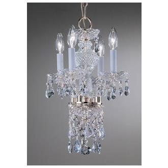 Classic Lighting 8254 CH C Monticello Mini Chandelier in Chrome with Crystalique