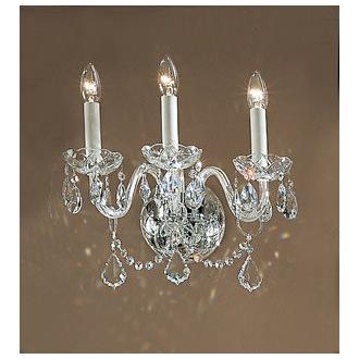 Classic Lighting 8269 CH C Bohemia Wall Sconce in Chrome with Crystalique