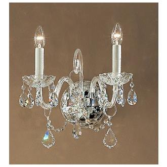 Classic Lighting 8272 CH C Bohemia Wall Sconce in Chrome with Crystalique