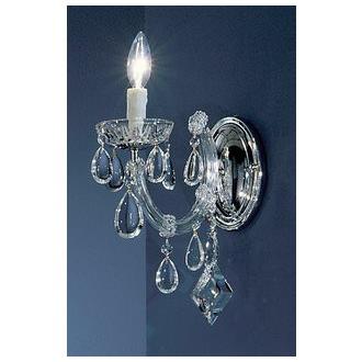 Classic Lighting 8351 CH C Rialto Contemporary Wall Sconce in Chrome with Crystalique