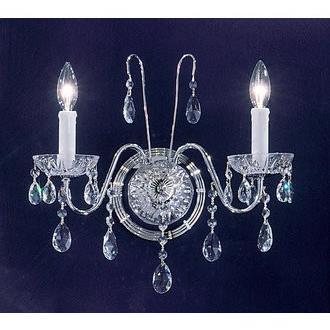 Classic Lighting 8382 EB C Daniele Wall Sconce in English Bronze with Crystalique