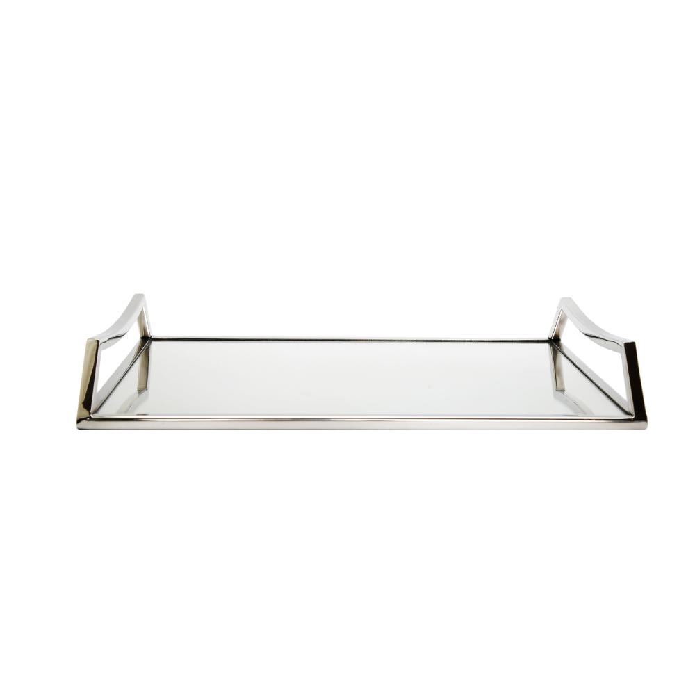 Oblong Mirror Serving Tray with Handles