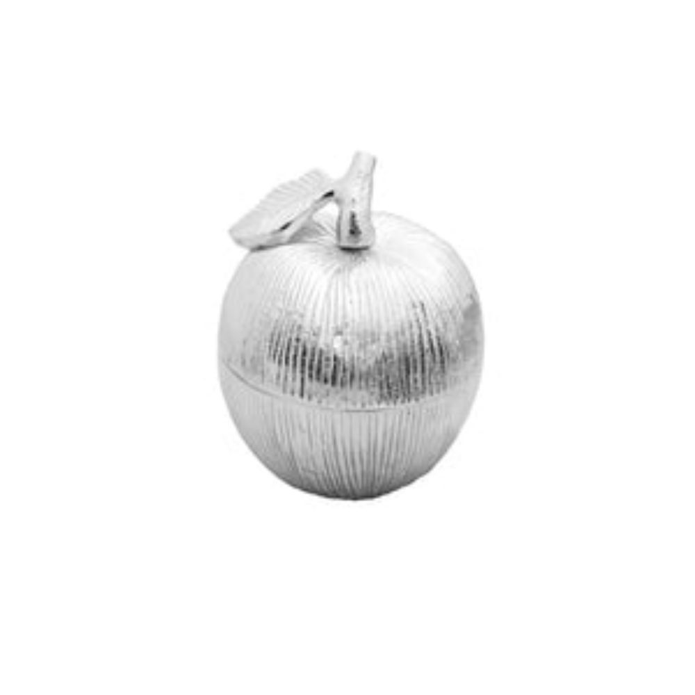 Silver Apple Shaped Honey Jar with Spoon