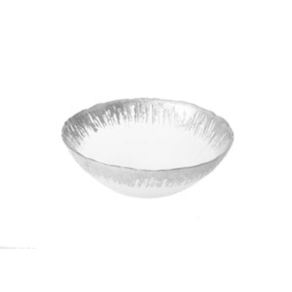 Individual Bowls With Flashy Silver Design - 6.75"D