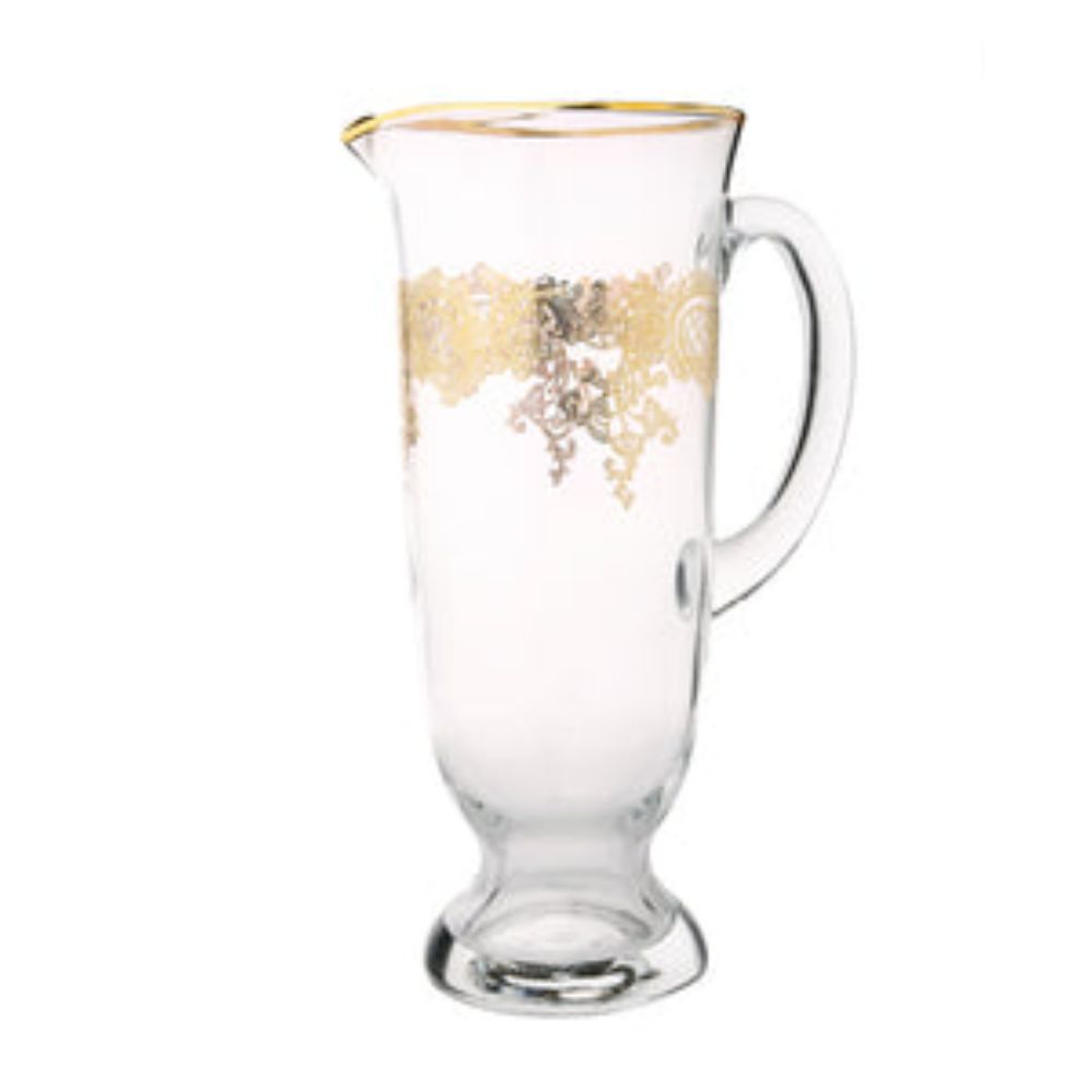 Water Pitcher with 24k Rich Gold Design