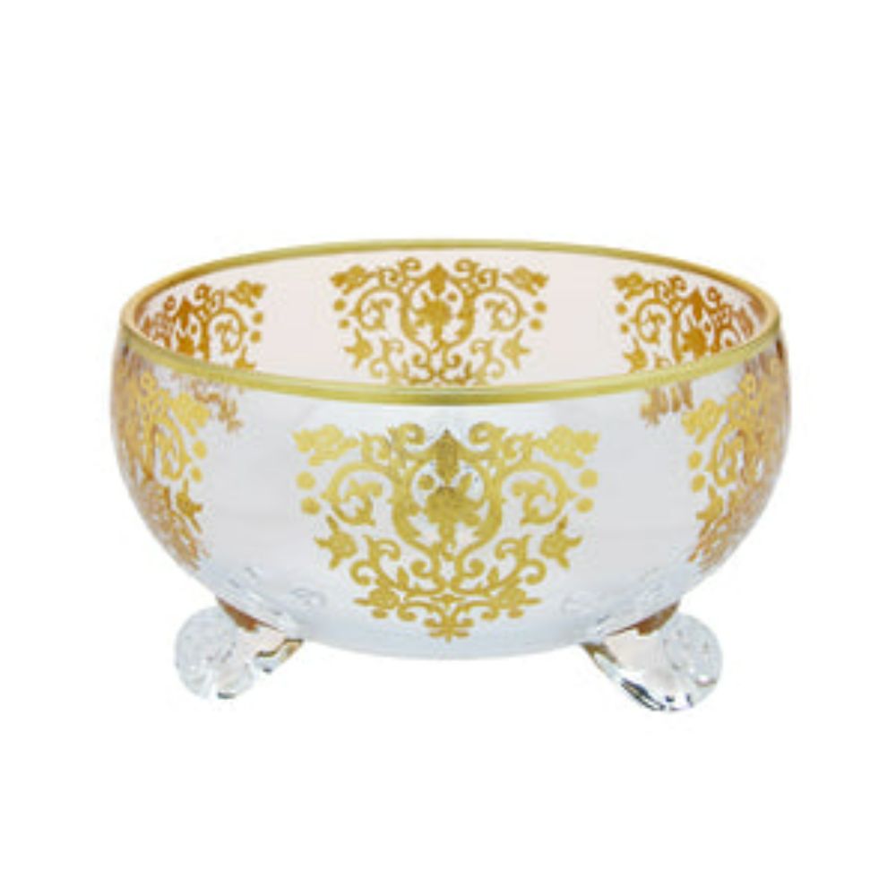 Salad Bowl with Rich Gold Design