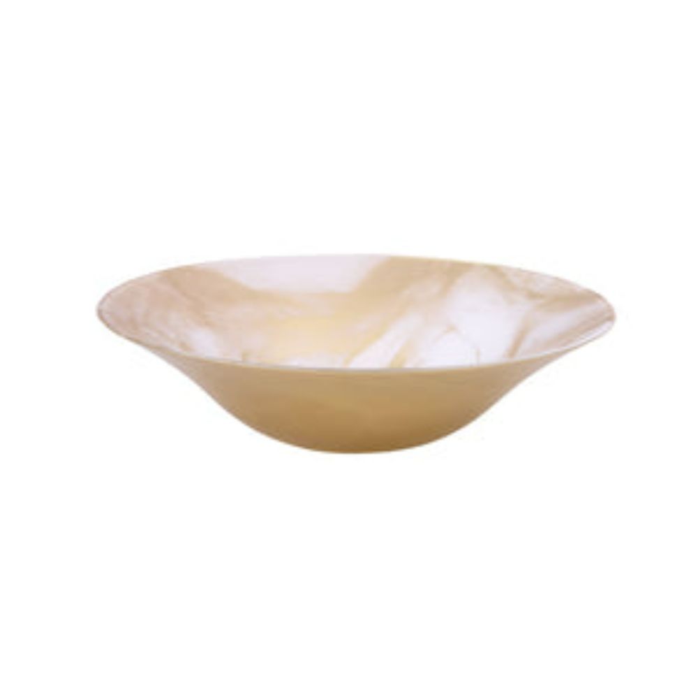 White Gold-Marble Salad Bowl - 11.75"D
