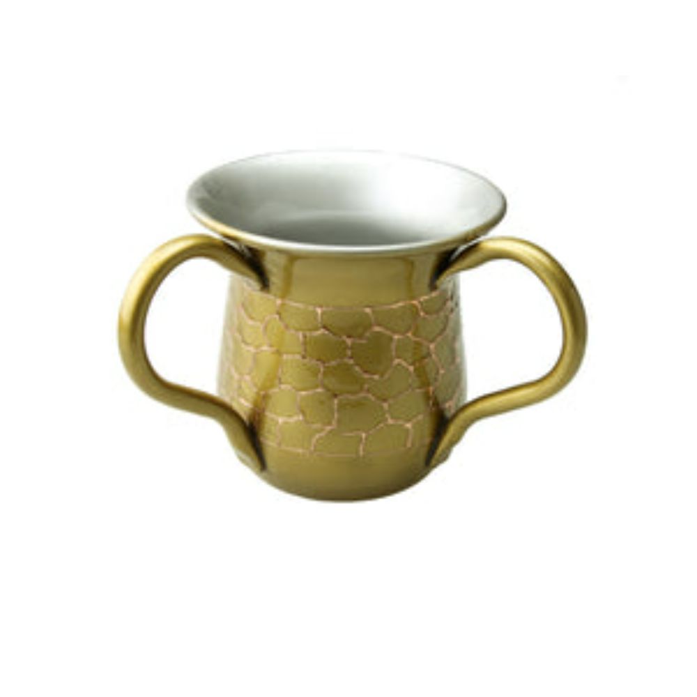 Gold Wash Cup with Enamel Design