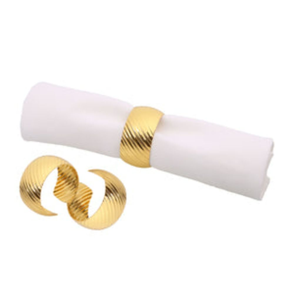 Set of 6 Gold Napkin Rings