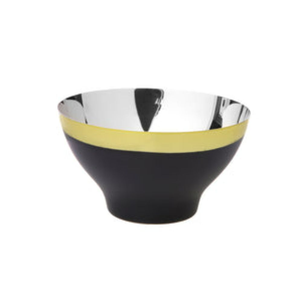 Black and Gold Bowl with Stainless Steel interior
