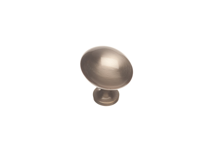 Colonial Bronze 198-D15B Oval 1 x 1 1/4" Knob - Distressed Pewter