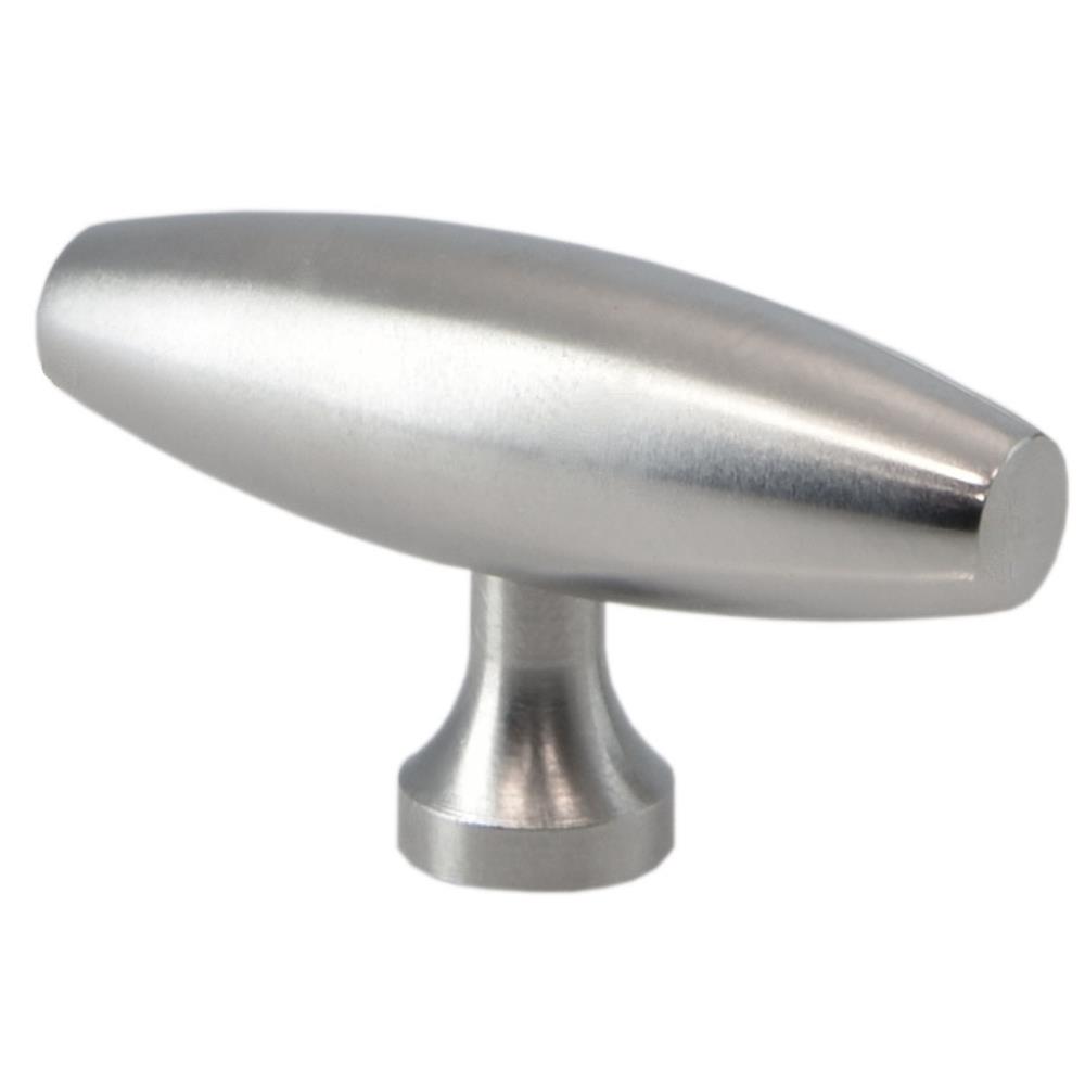 Colonial Bronze 291-M26D 2" Cigar Shaped T-knob with Tapered Post in Matte Satin Chrome