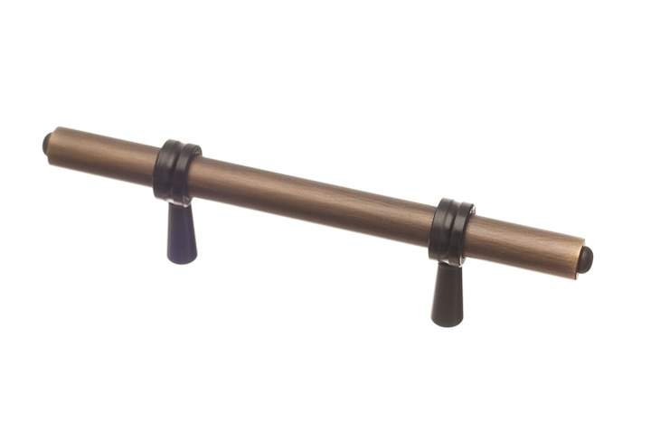 Colonial Bronze 310-11X19 Adjustable center to center Pull - Antique Copper and Satin Black