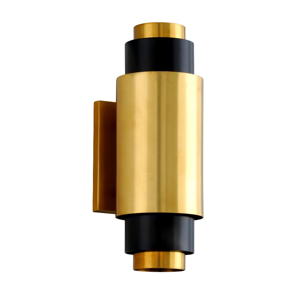Corbett Lighting 303-11 Sidcup Wall Sconce In Vintage Brass Bronze Accents