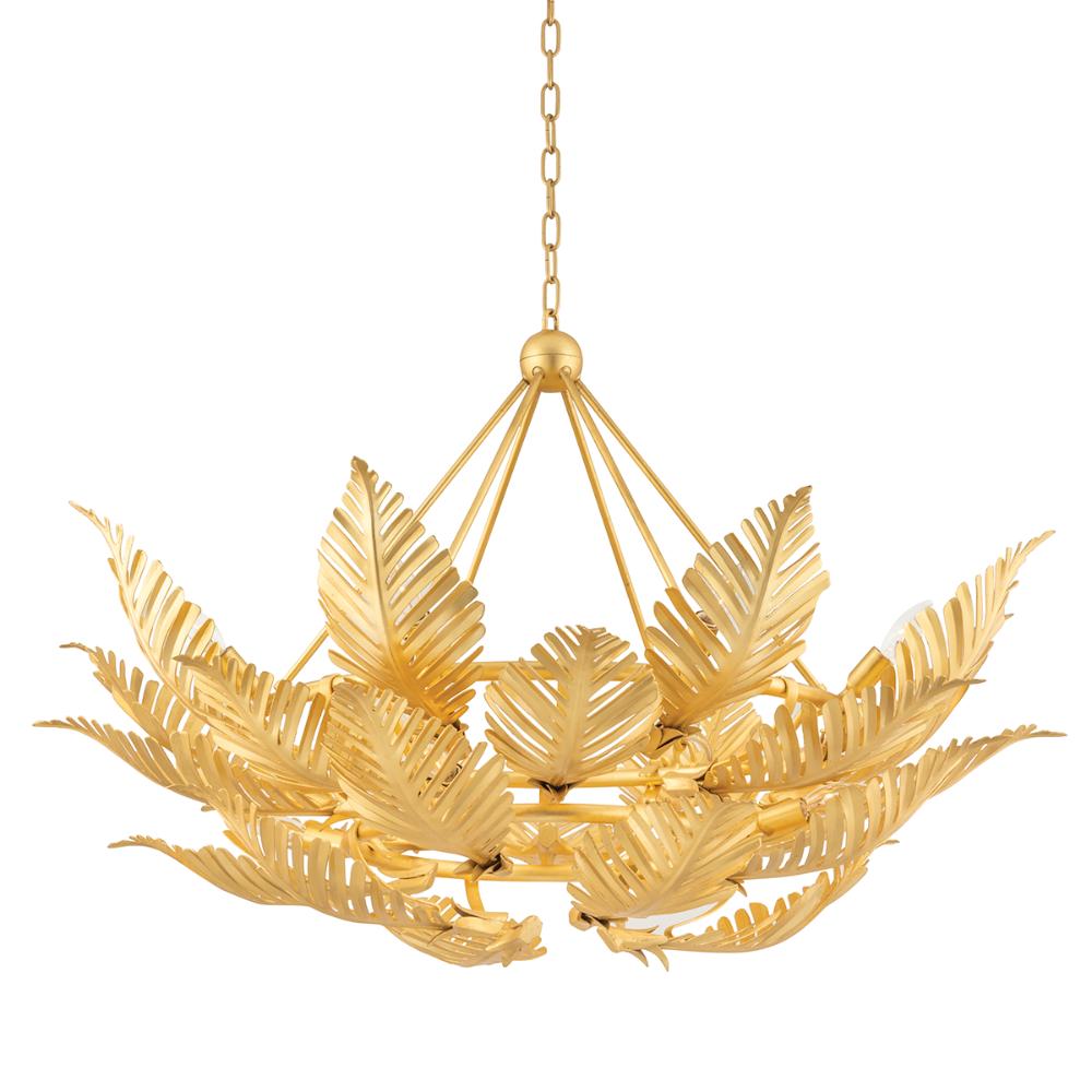Corbett 317-412-GL Tropicale 12 Light Large Pendant in Gold Leaf