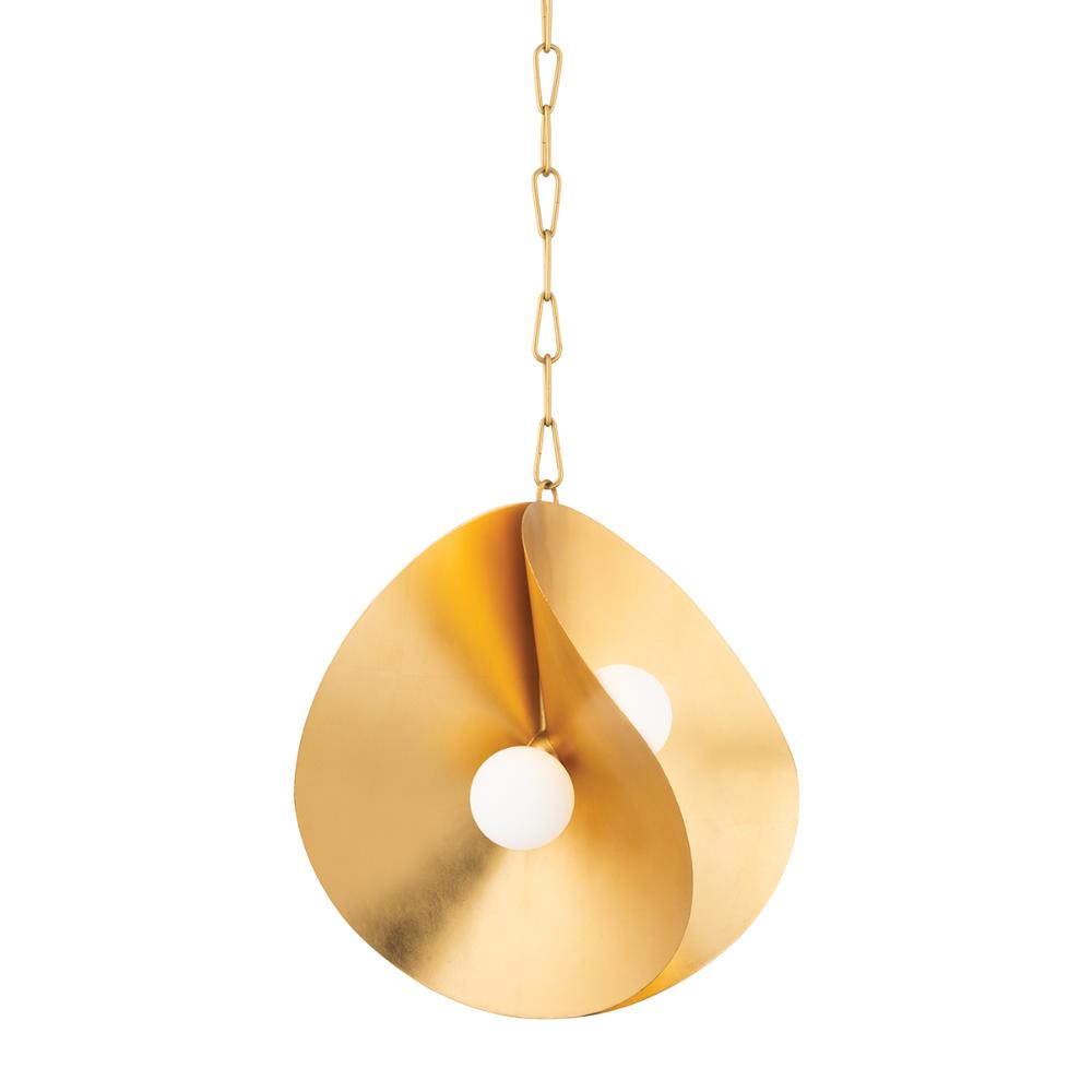 Corbett 330-18-GL 4 Light Small Pendant in Gold Leaf