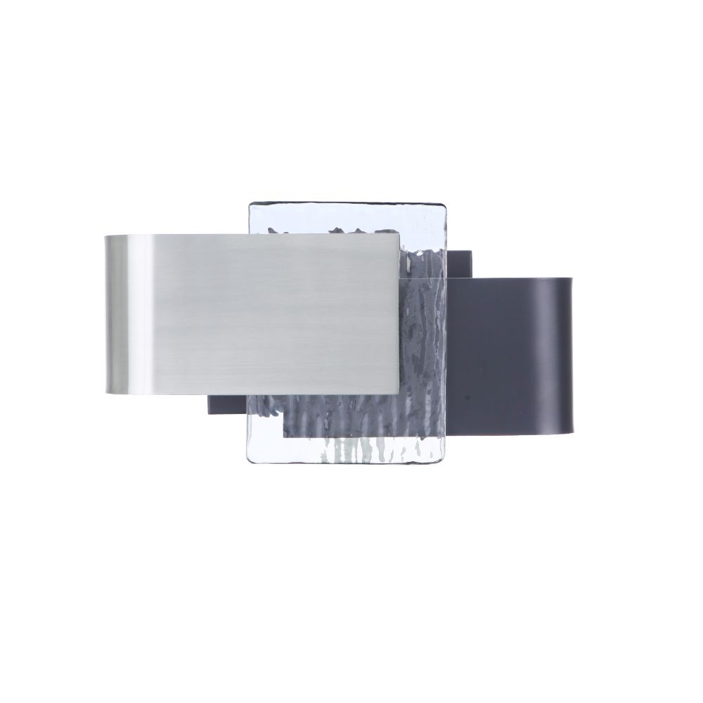 Craftmade 11912FBPLN-LED Harmony LED Wall Sconce in Flat Black / Polished Nickel