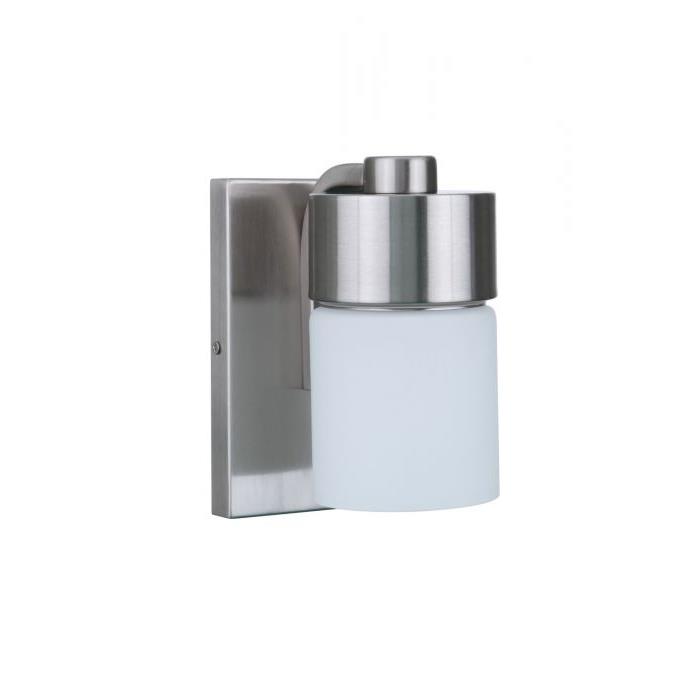 Craftmade 12305BNK1 District 1 Light Wall Sconce in Brushed Polished Nickel