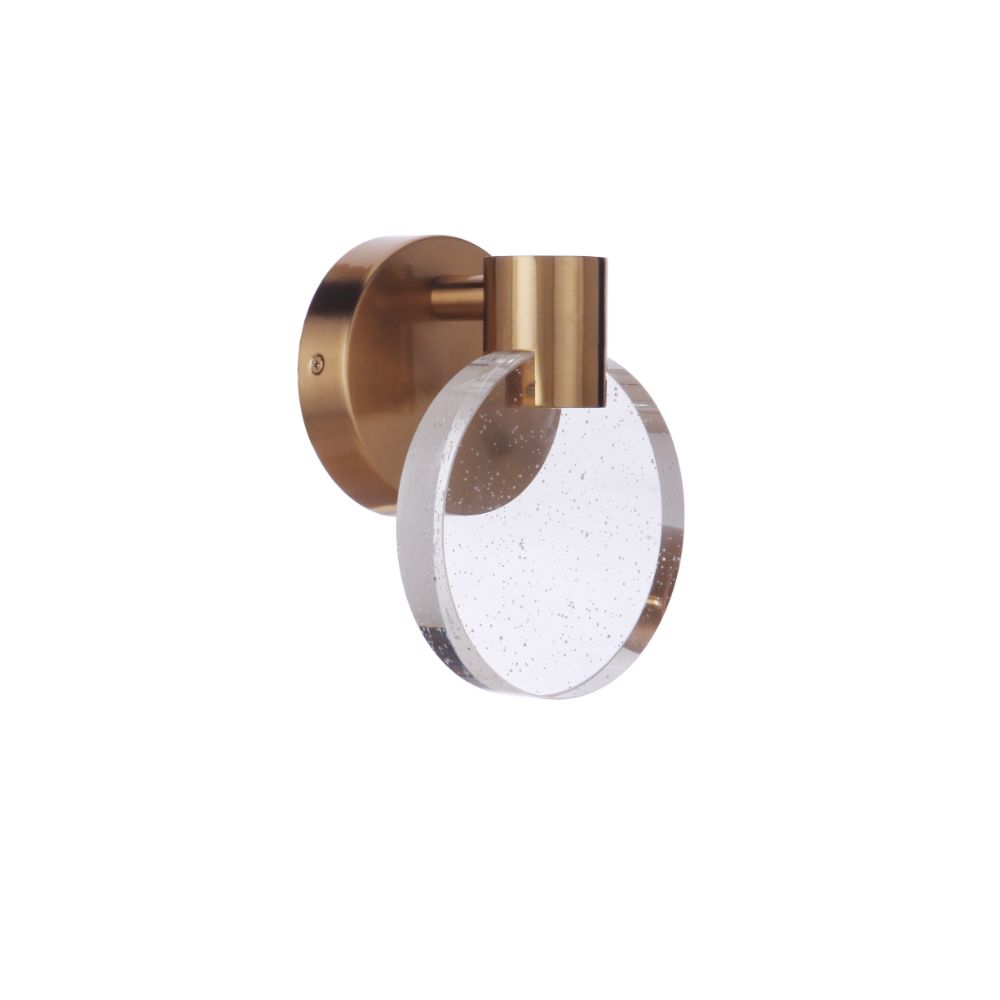 Craftmade 15106SB-LED Glisten 1 Light LED Wall Sconce in Satin Brass