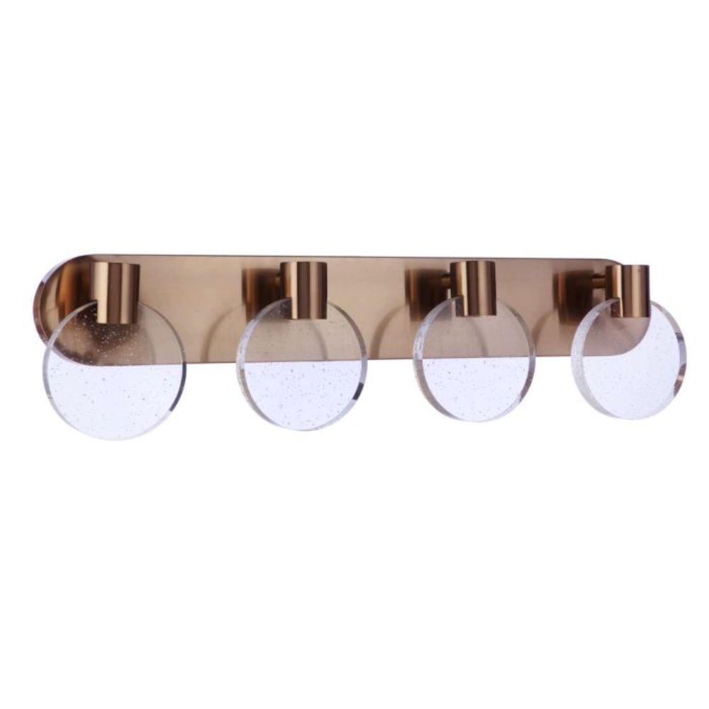 Craftmade 15130SB-LED Glisten 4 Light LED Vanity in Satin Brass