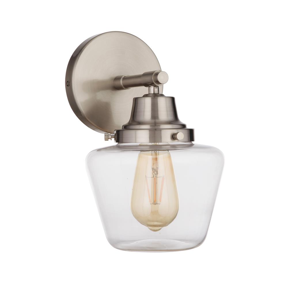 Craftmade 19507BNK1 Essex 1 Light Wall Sconce in Brushed Polished Nickel