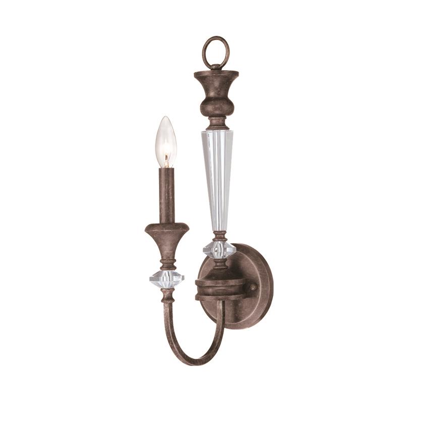 Craftmade 26731-MBS Boulevard 1 Light Wall Sconce in Mocha Bronze/Silver Accents
