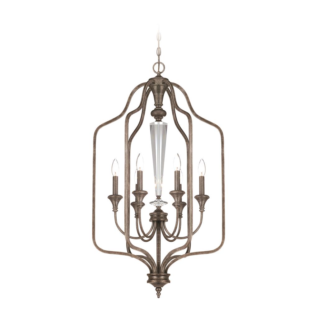 Craftmade 26736-MBS Boulevard 6 Light Foyer in Mocha Bronze/Silver Accents