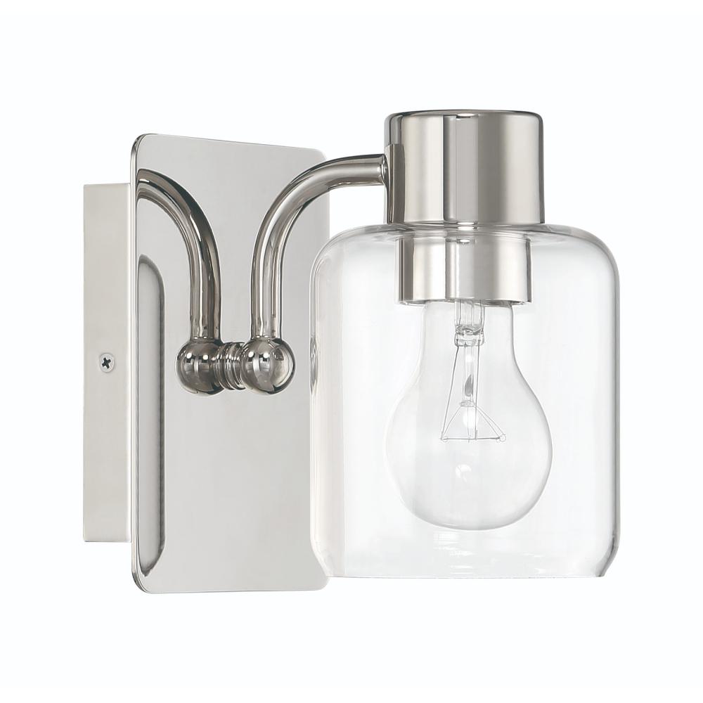 Craftmade 17705PLN1 Rori 1 Light Wall Sconce in Polished Nickel