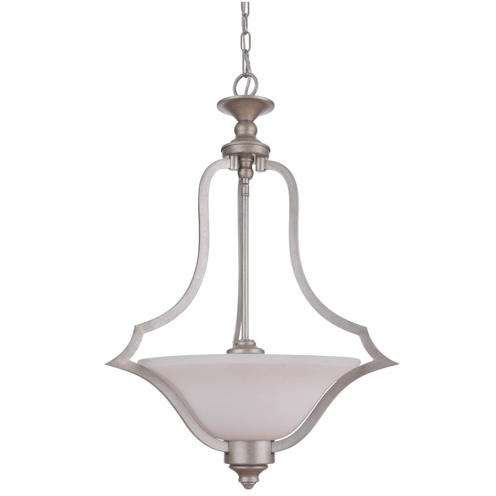 Craftmade 40243-AO Gabriella 3 Light Pendant in Athenian Obol with White Frosted Glass