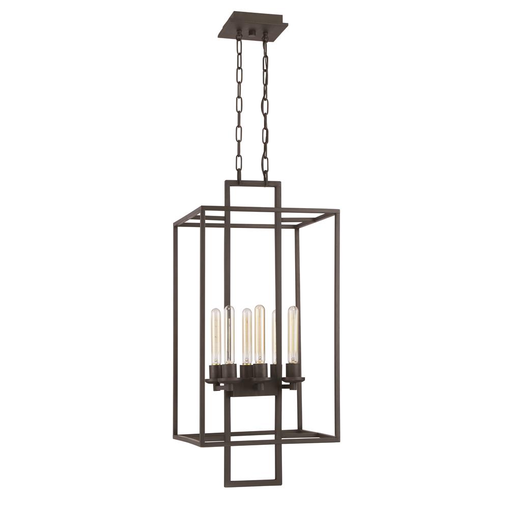 Craftmade 41536-ABZ Cubic 6 Light Foyer in Aged Bronze Brushed