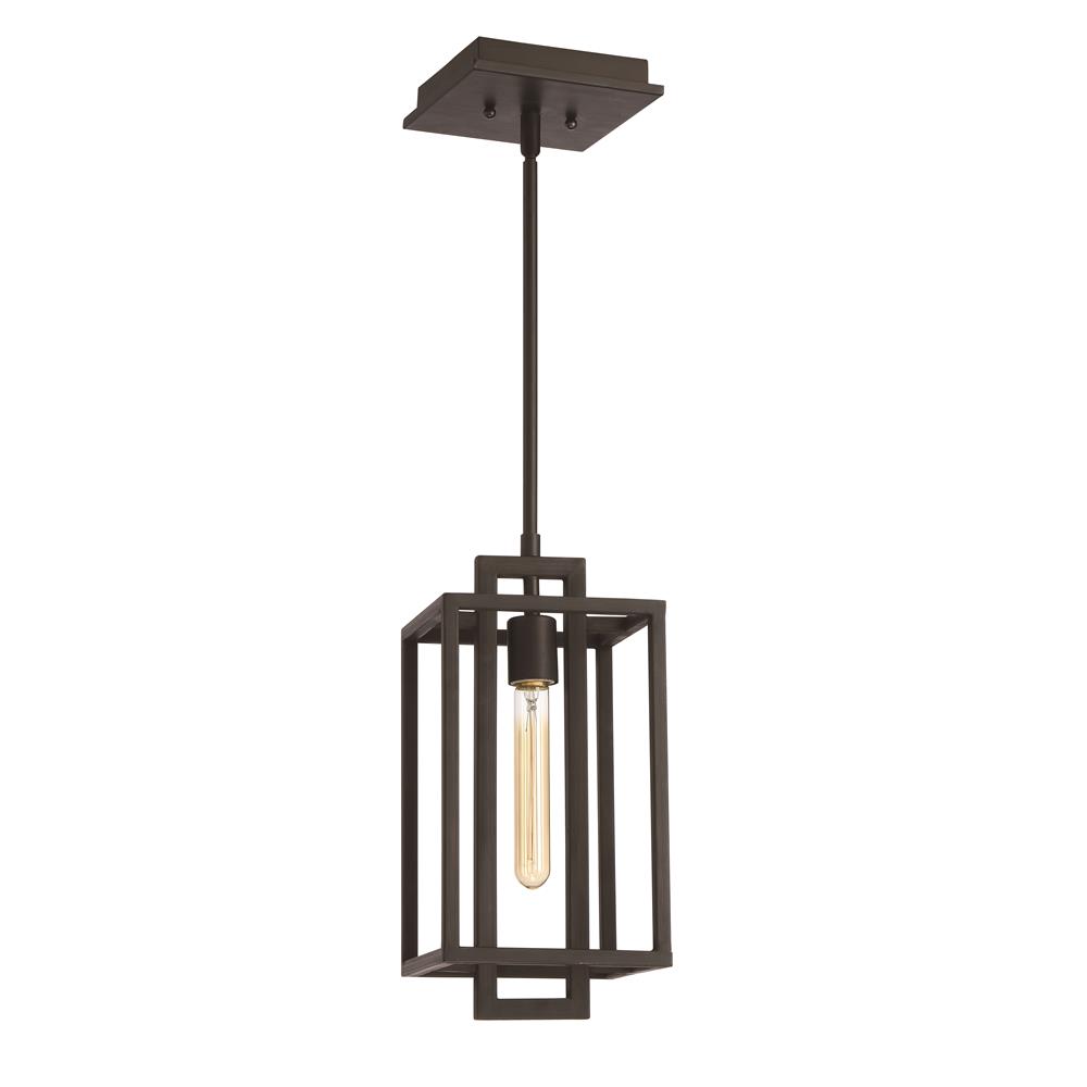 Craftmade 41591-ABZ Cubic 1 Light Pendant in Aged Bronze Brushed