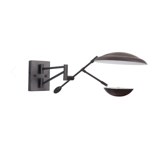 Craftmade 44361-LED Pavilion 1 Arm LED Wall Sconce in Flat Black with Metal Shade