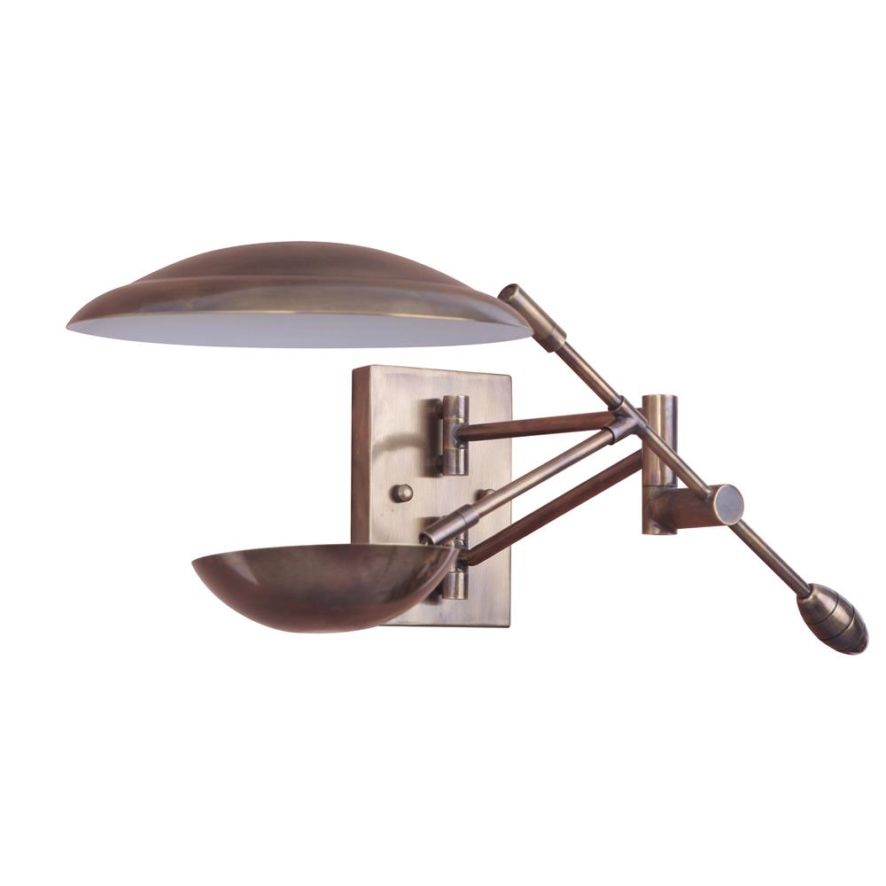 Craftmade 44361-PAB-LED Pavilion 1 Arm LED Wall Sconce in Patina Aged Brass with Metal Shade
