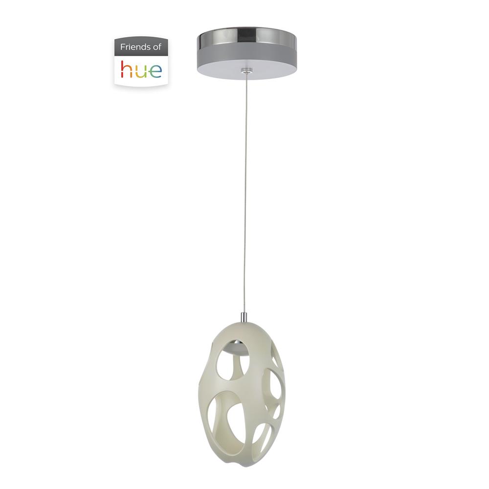 Craftmade 47991-W-HUE Ovale 1 Light LED Pendant w/Hue Bulb in White