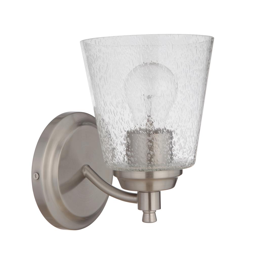 Craftmade 50201-BNK Tyler 1 Light Wall Sconce in Brushed Polished Nickel