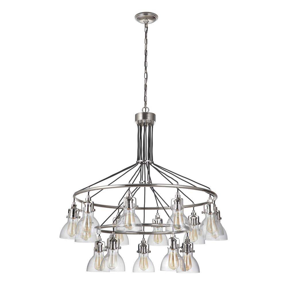 Craftmade 51215-PLN State House 15 Light Chandelier in Polished Nickel