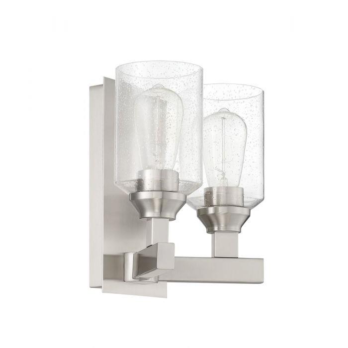 Craftmade 53162-BNK Chicago 2 Light Wall Sconce in Brushed Polished Nickel