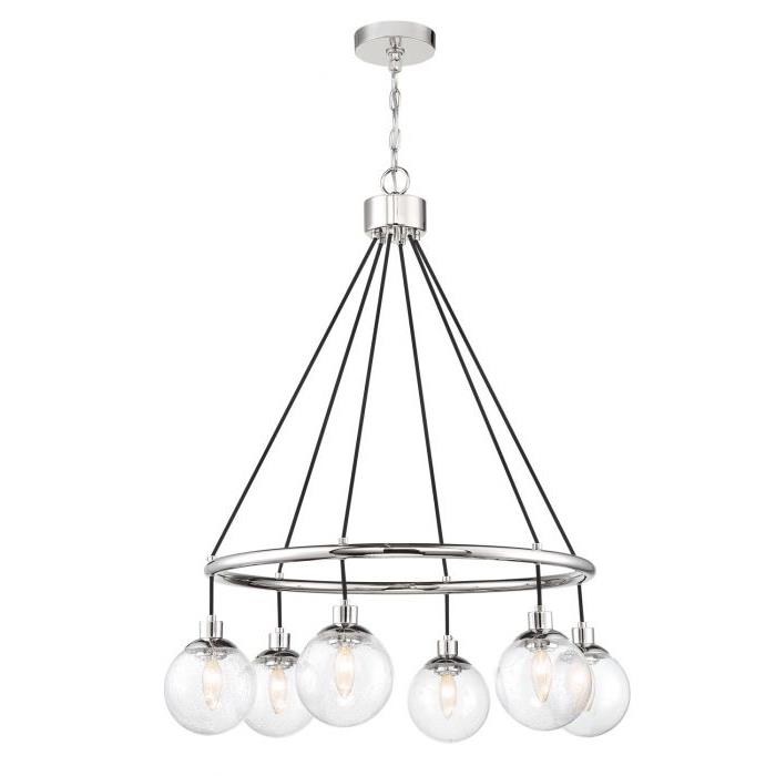 Craftmade 53326-CH Que 6 Light Chandelier in Chrome