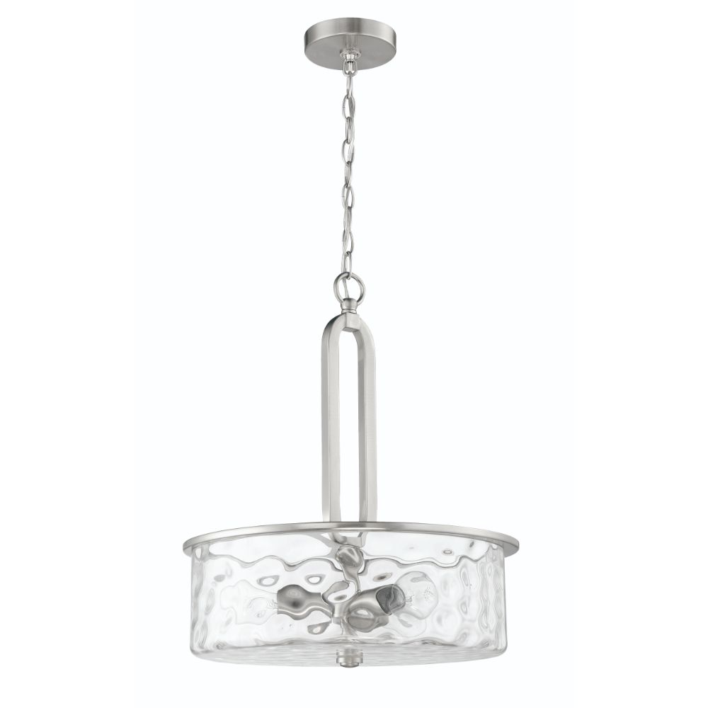 Craftmade 54293-BNK Collins 3 Light Pendant in Brushed Polished Nickel