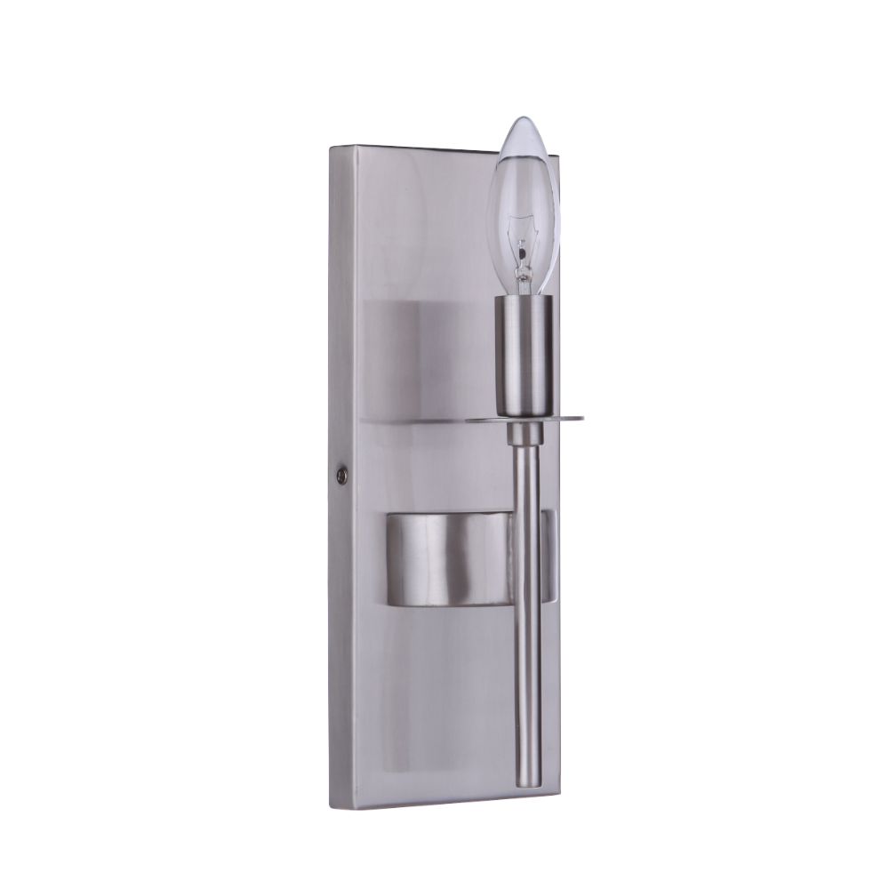 Craftmade 54361-BNK Larrson 1 Light Wall Sconce in Brushed Polished Nickel