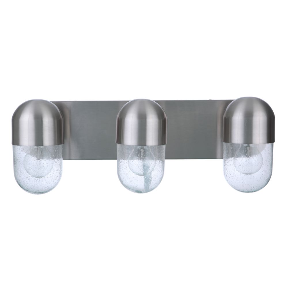 Craftmade 55003-BNK Pill 3 Light Vanity in Brushed Polished Nickel