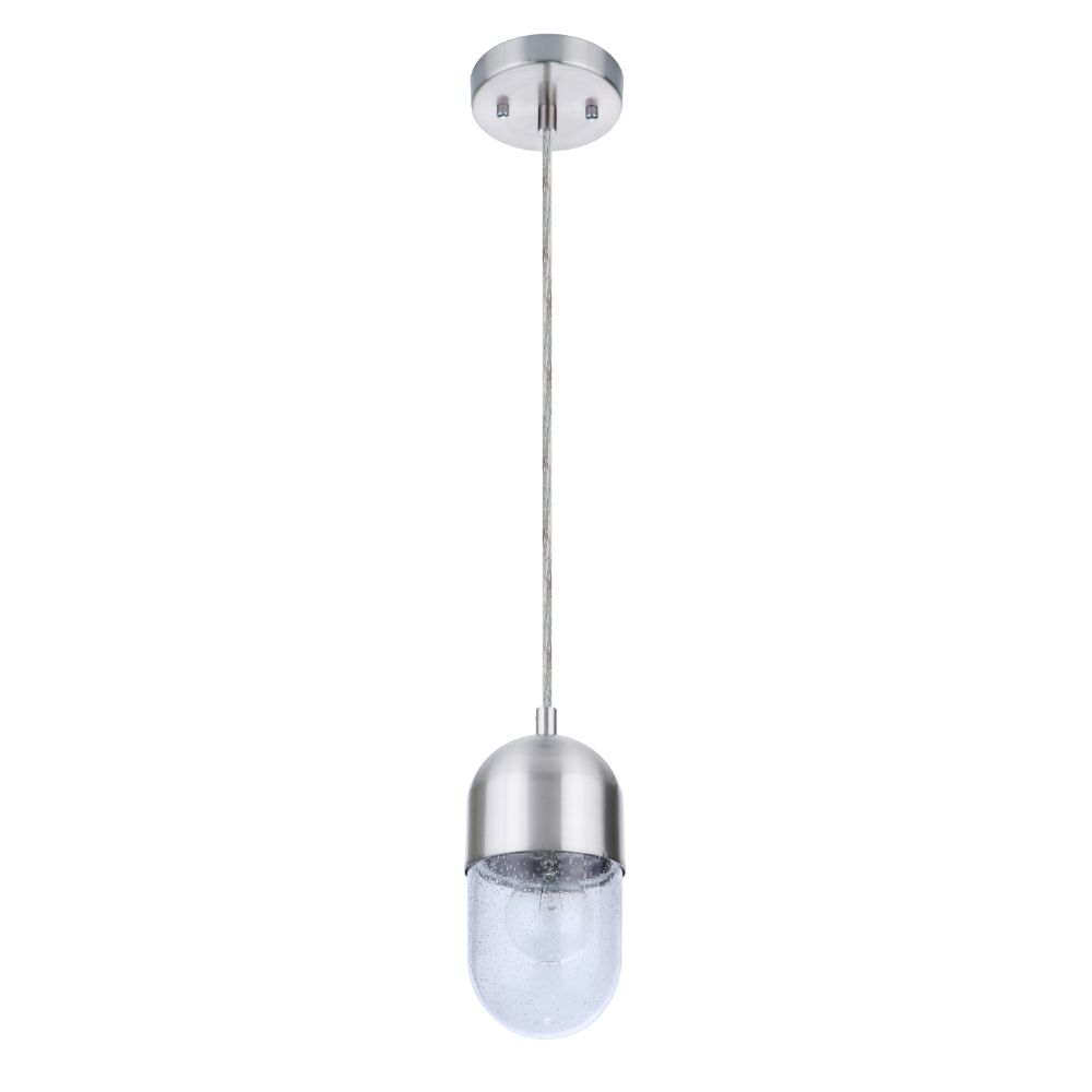 Craftmade 55091-BNK Pill 1 Light Mini Pendant in Brushed Polished Nickel