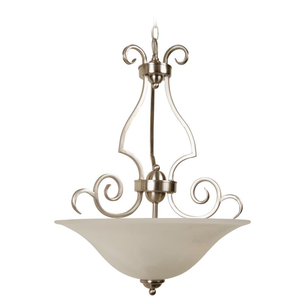 Craftmade 7118BNK3 Cecilia 3 Light Inverted Pendant in Brushed Satin Nickel