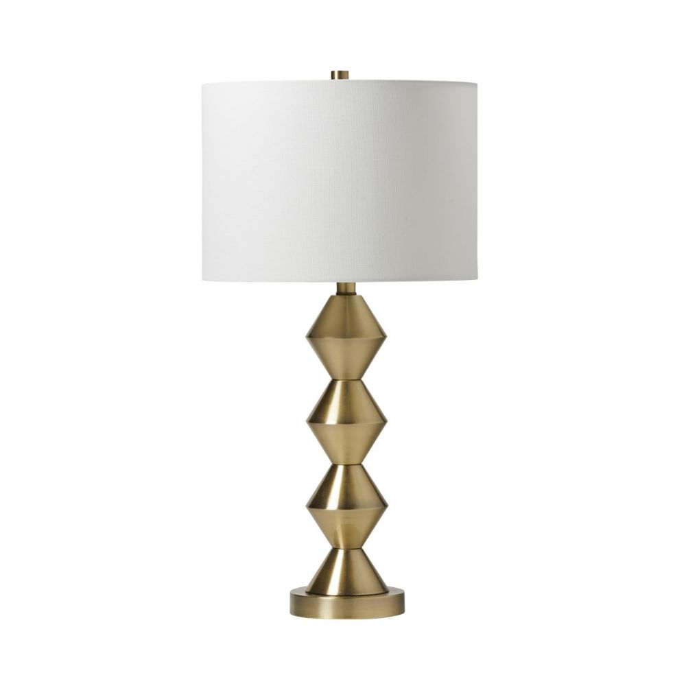 Craftmade 86244 Table Lamp with Shade, Satin Brass Finish