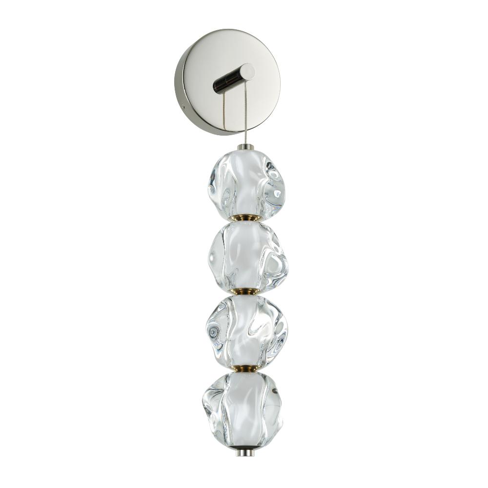 Craftmade 59460-PLN-LED Jackie 4 Light Wall Sconce in Polished Nickel