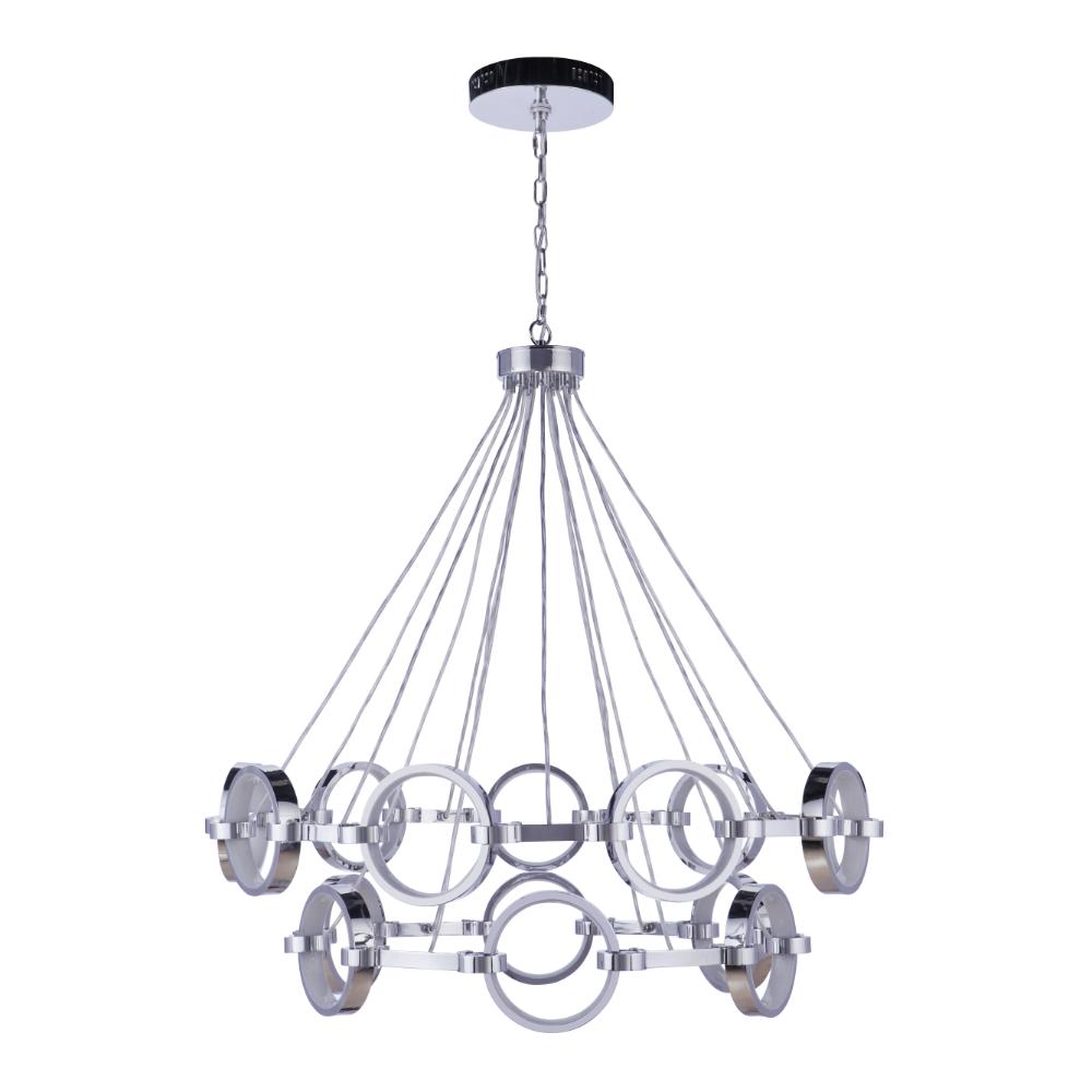 Craftmade 59315-CH-LED Context 15 Light LED Chandelier in Chrome