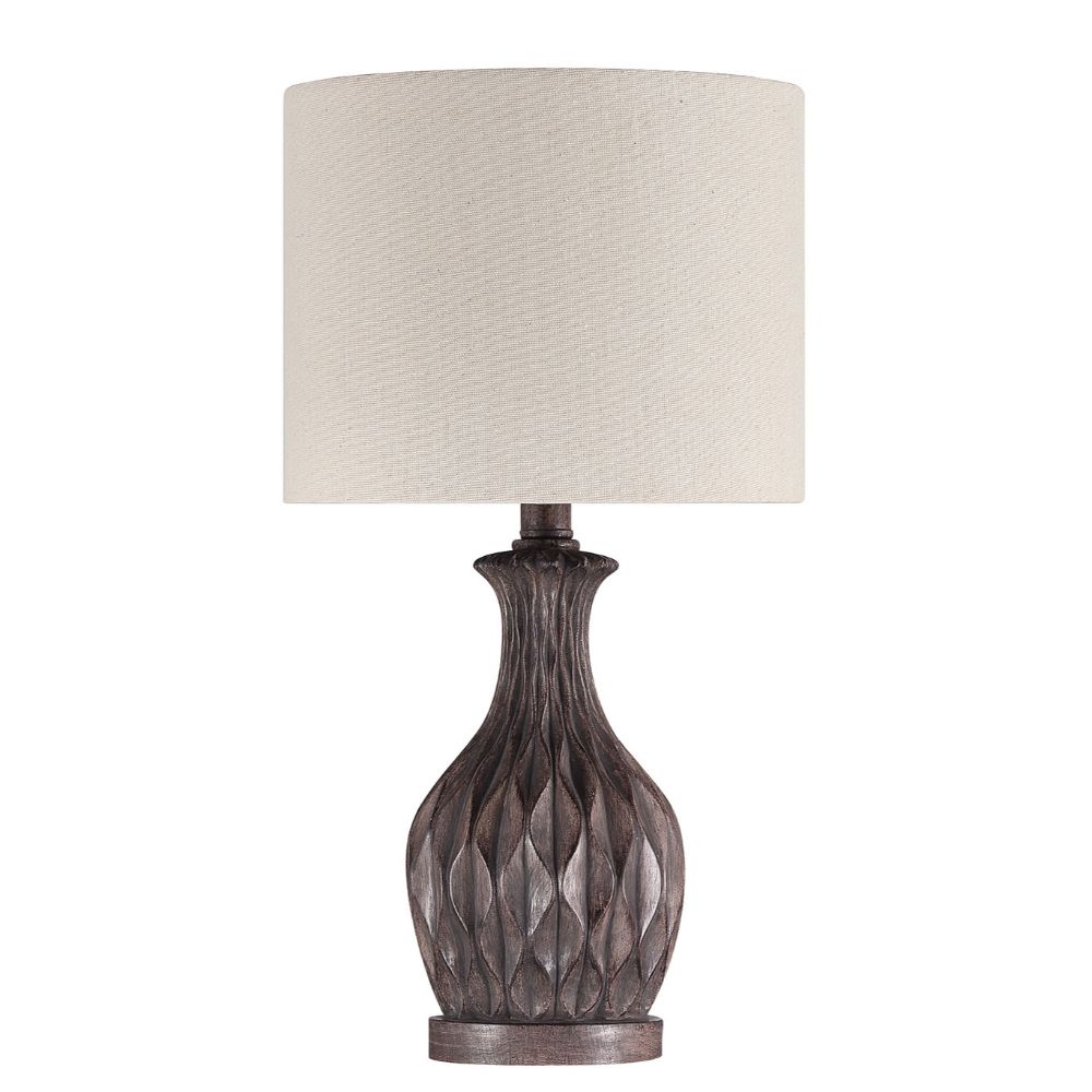 Craftmade 86265 Accent Table Lamp with Shade, Indoor, Painted Brown Finish
