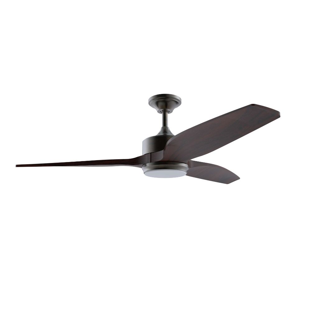 Craftmade MOB60OB3 60" Mobi Ceiling Fan in Oiled Bronze with Mahogany Blades, Remotes and LED Light Included 